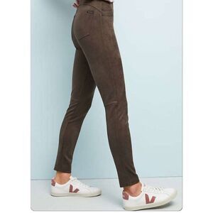 Anthropologie X Sanctuary Brown Faux Suede High Rise Pull On Pants Large